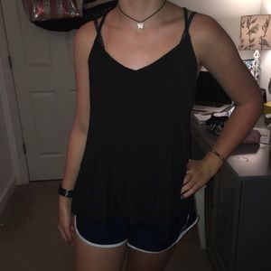 Black Hollister Peplum Style Tank top